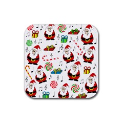 Xmas Song Rubber Coaster (square)  by Valentinaart