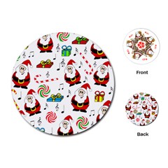 Xmas Song Playing Cards (round) 