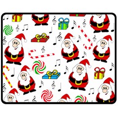 Xmas Song Fleece Blanket (medium)  by Valentinaart