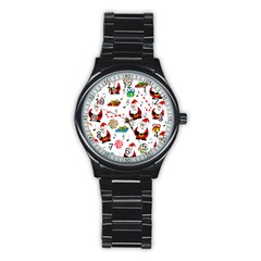 Xmas Song Stainless Steel Round Watch by Valentinaart