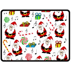 Xmas Song Double Sided Fleece Blanket (large)  by Valentinaart