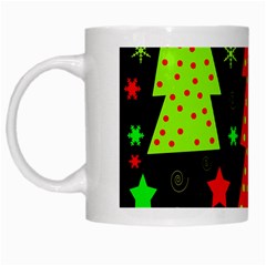 Merry Xmas White Mugs by Valentinaart