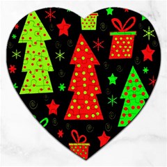 Merry Xmas Jigsaw Puzzle (heart)