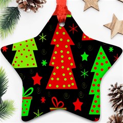 Merry Xmas Star Ornament (two Sides) 