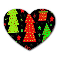 Merry Xmas Heart Mousepads by Valentinaart