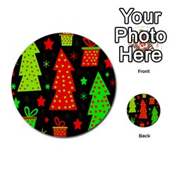 Merry Xmas Multi-purpose Cards (round)  by Valentinaart