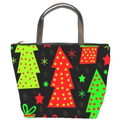 Merry Xmas Bucket Bags by Valentinaart