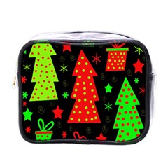 Merry Xmas Mini Toiletries Bags by Valentinaart