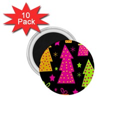 Colorful Xmas 1 75  Magnets (10 Pack)  by Valentinaart