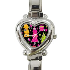 Colorful Xmas Heart Italian Charm Watch by Valentinaart