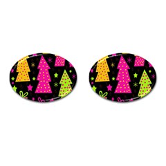 Colorful Xmas Cufflinks (oval) by Valentinaart