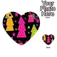 Colorful Xmas Playing Cards 54 (heart)  by Valentinaart