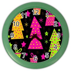 Colorful Xmas Color Wall Clocks by Valentinaart