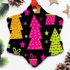 Colorful Xmas Snowflake Ornament (2-side)