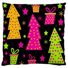 Colorful Xmas Standard Flano Cushion Case (one Side) by Valentinaart