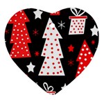 Red playful Xmas Ornament (Heart)  Front