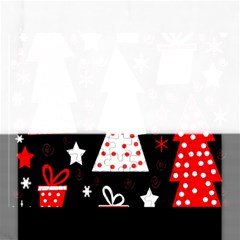 Red Playful Xmas Rectangular Jigsaw Puzzl