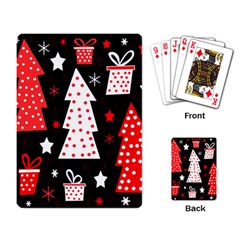 Red playful Xmas Playing Card