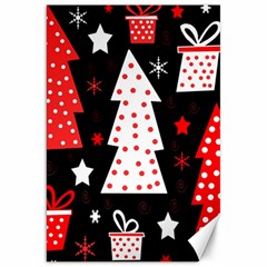 Red playful Xmas Canvas 20  x 30  