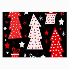 Red playful Xmas Large Glasses Cloth