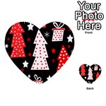 Red playful Xmas Multi-purpose Cards (Heart)  Front 7