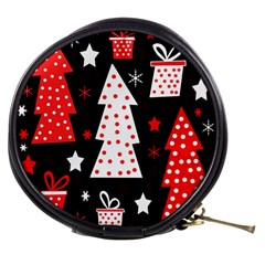 Red playful Xmas Mini Makeup Bags