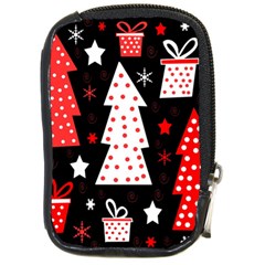 Red playful Xmas Compact Camera Cases