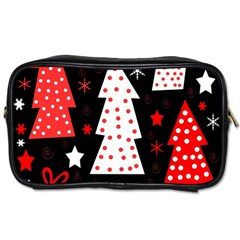 Red playful Xmas Toiletries Bags 2-Side