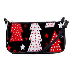 Red playful Xmas Shoulder Clutch Bags