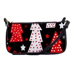 Red playful Xmas Shoulder Clutch Bags Front