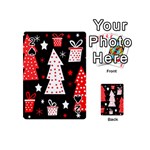 Red playful Xmas Playing Cards 54 (Mini)  Front - Spade2