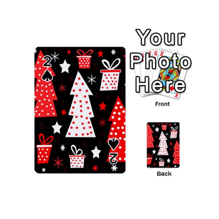 Red playful Xmas Playing Cards 54 (Mini) 