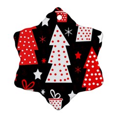 Red playful Xmas Ornament (Snowflake) 