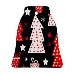 Red playful Xmas Bell Ornament (2 Sides)