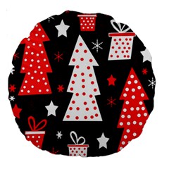 Red playful Xmas Large 18  Premium Round Cushions