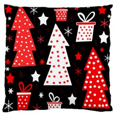 Red playful Xmas Standard Flano Cushion Case (Two Sides)