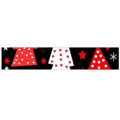 Red playful Xmas Flano Scarf (Large)