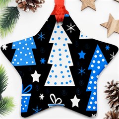 Blue Playful Xmas Ornament (star) 