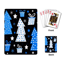 Blue Playful Xmas Playing Card by Valentinaart