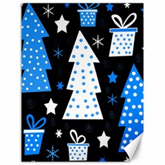 Blue Playful Xmas Canvas 12  X 16   by Valentinaart