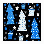 Blue playful Xmas Medium Glasses Cloth (2-Side) Front