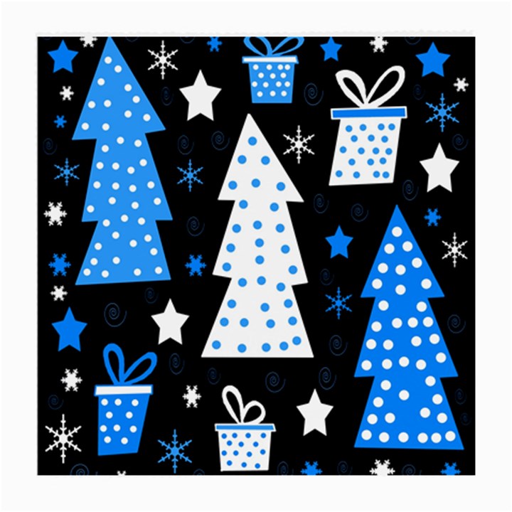 Blue playful Xmas Medium Glasses Cloth (2-Side)