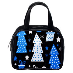 Blue Playful Xmas Classic Handbags (one Side) by Valentinaart