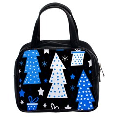 Blue Playful Xmas Classic Handbags (2 Sides) by Valentinaart