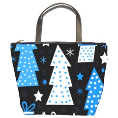 Blue Playful Xmas Bucket Bags by Valentinaart