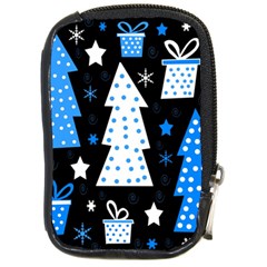 Blue Playful Xmas Compact Camera Cases by Valentinaart