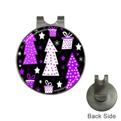 Purple Playful Xmas Hat Clips With Golf Markers by Valentinaart