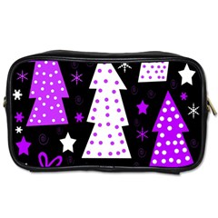 Purple Playful Xmas Toiletries Bags by Valentinaart