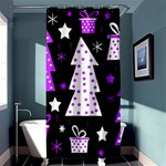 Purple Playful Xmas Shower Curtain 36  x 72  (Stall)  Curtain(36 X72 ) - 33.26 x66.24  Curtain(36 X72 )