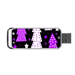 Purple Playful Xmas Portable Usb Flash (one Side) by Valentinaart